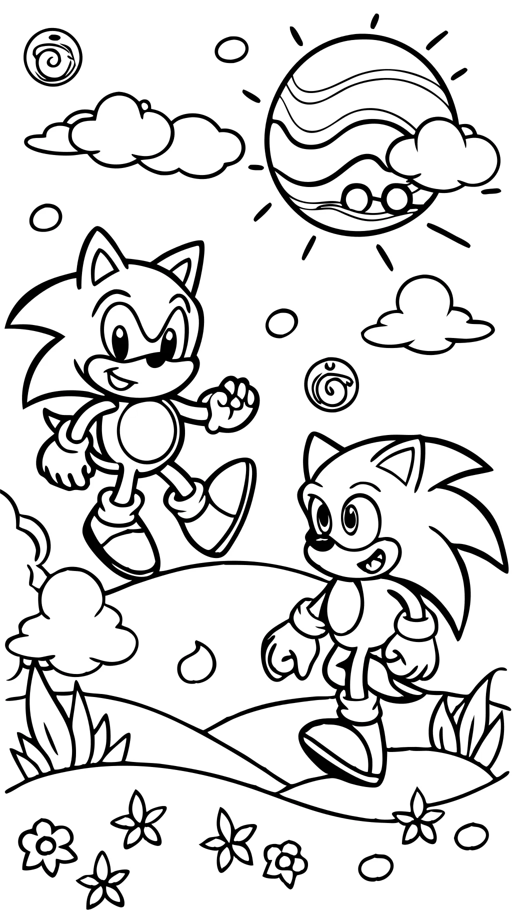 sonic tails coloring pages